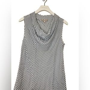 Banana Republic NWT Black and White Striped Sleeveless Blouse Size Small
